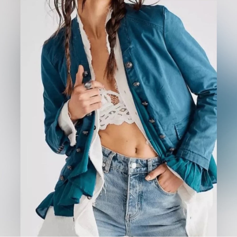 Free People ruffles romance jacket, medium